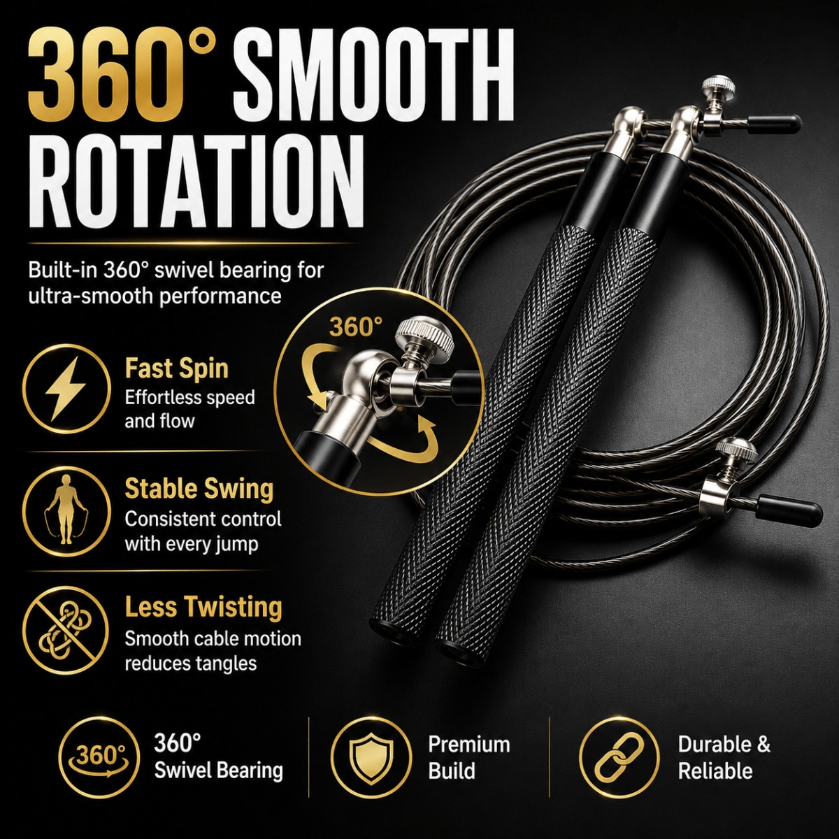 360-Grad-Kugellager-Springseil – Jump Rope Speed Bearing Bewertung und Preis
